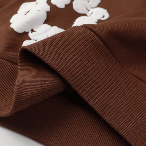 Denim Tears Cotton Sweatshirt with Embossed Print in Kapok Brown - Picture 5 of 8